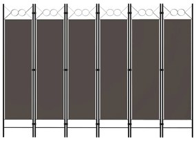 Divisória/biombo com 6 painéis 240x180 cm antracite