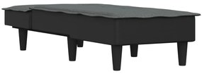 Chaise longue tecido cinzento-escuro
