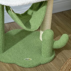 PawHut Árvore Arranhador para Gatos com Forma de Cacto Altura 90cm Tor