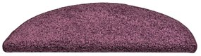 Tapete/carpete para degraus 15 pcs 56x17x3 cm roxo-escuro