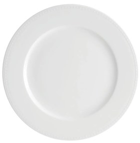 Prato Raso Porcelana Perla Branco 29.6X2.4cm