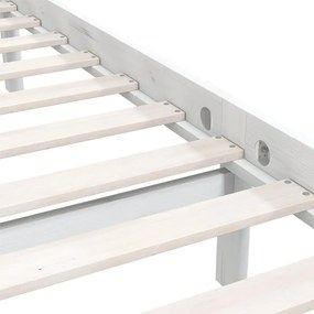 Estrutura de cama pequena solteiro 75x190cm pinho maciço branco