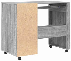 Mesa de Computador Cinza Cinza Sonoma Madeira Engenharia Médio