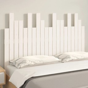 Cabeceira de parede 127,5x3x80 cm pinho maciço branco