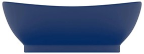 Lavatório luxuoso oval 58,5x39 cm cerâmica azul-escuro mate
