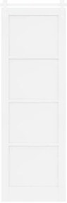 Porta Deslizante vidaXL com Conjunto de Ferragens Branca 78x232 cm Mad
