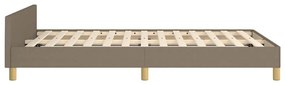 Estrutura cama sem colchão 120x200 cm tecido cinza-acastanhado