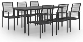 vidaXL 7 pcs conjunto de jantar para jardim