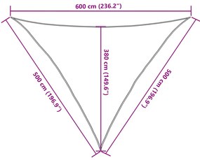 Para-sol estilo vela 160 g/m² 5x5x6 m PEAD verde-escuro