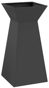 Vasos de Pilar para Jardim - 2 peças com Tigela Preta, 35x35x73 cm, em