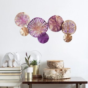 Acessório Decorativo de Parede em Metal Bys-4017 – Multicolor – 74 x 3