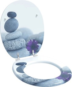 vidaXL Assento de Vaso Sanitário Cinzeto 44 x 38 cm Placa de MDF