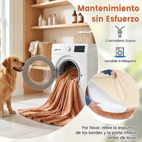 Cama Partilhada para Animais, 185 x 78 x 21 cm, Bordo Removível, Castanho