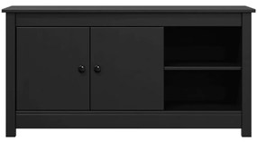Móvel de TV 103x36,5x52 cm madeira de pinho maciça preto