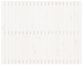 Cabeceira de parede 140x3x110 cm madeira de pinho maciça branco