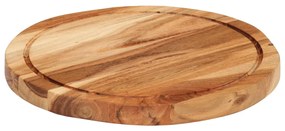 vidaXL Tábua de cortar Ø30x2,5 cm madeira de acácia maciça