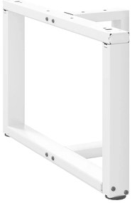 Pés para mesa de centro em forma de T, 2 peças, branco, 70x25x(42-43)