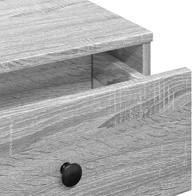 Mesa de centro 60x45x31 cm derivados de madeira cinzento sonoma