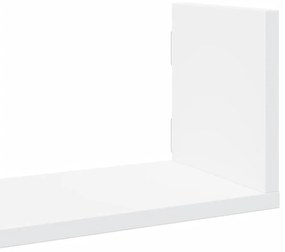 Prateleiras de parede 3 pcs 58x18x18cm derivados madeira branco