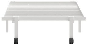 Estrutura de cama sem colchão Dobrável 90x200 cm aço branco