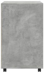 Móvel com rodas 60x48x81 cm deriv. de madeira cinzento cimento