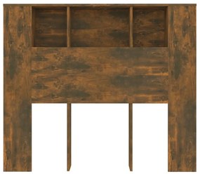 Armário de cabeceira 120x18,5x102,5 cm cor carvalho fumado