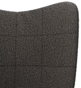 Poltrona Relaxante vidaXL Cinza Escuro em Tecido de Lã Curly