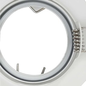 Luminárias embutidas 6 pcs Redondas GU10 Brancas Ø90 mm Aço