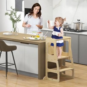 Torre de pé de cozinha dobrável 3 em 1 para crianças com mesa de quadro negro Banco de segurança para casa de banho Barra de segurança para casa de ba