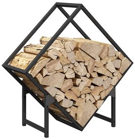 Suporte para lenha 60x25x60 cm aço laminado a frio preto