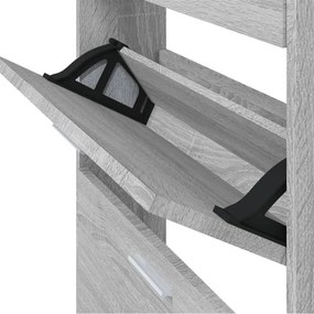 Sapateira 59x17x108 cm derivados de madeira sonoma cinza