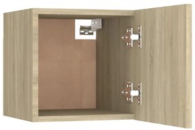 Mesa de cabeceira derivados de madeira carvalho sonoma