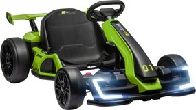 HOMCOM 4 V Go-Kart Elétrico para Crianças até 12 km/h Gokart com Função Drift, 2 Motores Assento Ajustável Partida Suave | Aosom Portugal