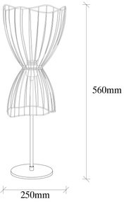 Candeeiro de Mesa Zeyno – Preto – 25 x 25 cm