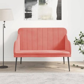 vidaXL Banco 110x76x80 cm veludo rosa