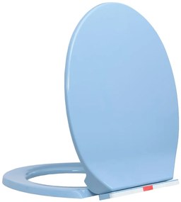 Tampo sanita oval fecho suave e remoção rápida azul