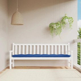 Almofadão p/ banco jardim 200x50x7 cm tecido oxford azul royal