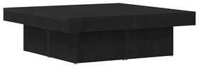 Mesa de Centro vidaXL Preta em Carvalho de 90x90x28 cm de Madeira de E