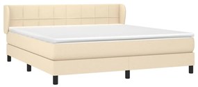 Cama com molas/colchão 180x200 cm tecido cor creme