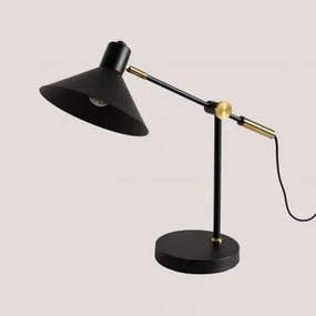 Lâmpada De Mesa Em Ferro Clayt Preto - Sklum