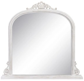 Espelho de Parede 103 X 5 X 108 cm Cristal Madeira Branco