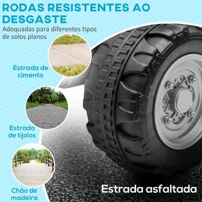 Moto 4 Elétrica HONDA para Crianças Bateria 6V com Faróis LED Buzina Velocidade de 2,8km/h 65,5x35,5x43,5 cm Branca e Preto