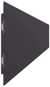Orlas de relvado 10 pcs preto 10x103 cm aço laminado a frio