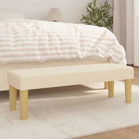 346657 vidaXL Banco 100x30x30 cm tecido cor creme
