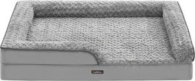Cama ortopédica para cães de grande porte 122 x 89 x 18 cm cinzento