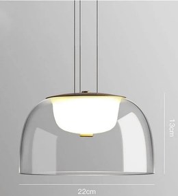 Candeeiro de Teto WITTEN – Metal e Vidro Transparente com LED Integrad