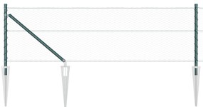 Cerca Hexagonal vidaXL Verde 0,6x100 m Aço