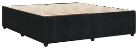 Estrutura de cama sem colchão 180x200 cm veludo preto