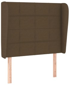 Cama com molas/colchão 90x200 cm tecido castanho-escuro