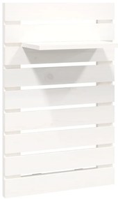 Prateleiras de montagem na parede 2 pcs pinho maciço branco